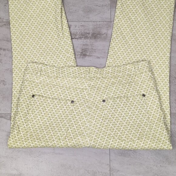 LouLou Diamond Straight Leg Pants Stretch Patterned Textured Spring - Picture 9 of 11